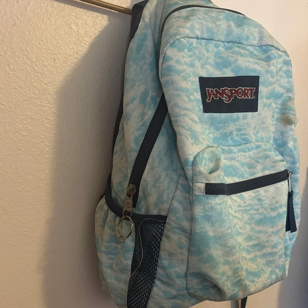 Jansport Light Blue Tie-Dye Backpack for Men